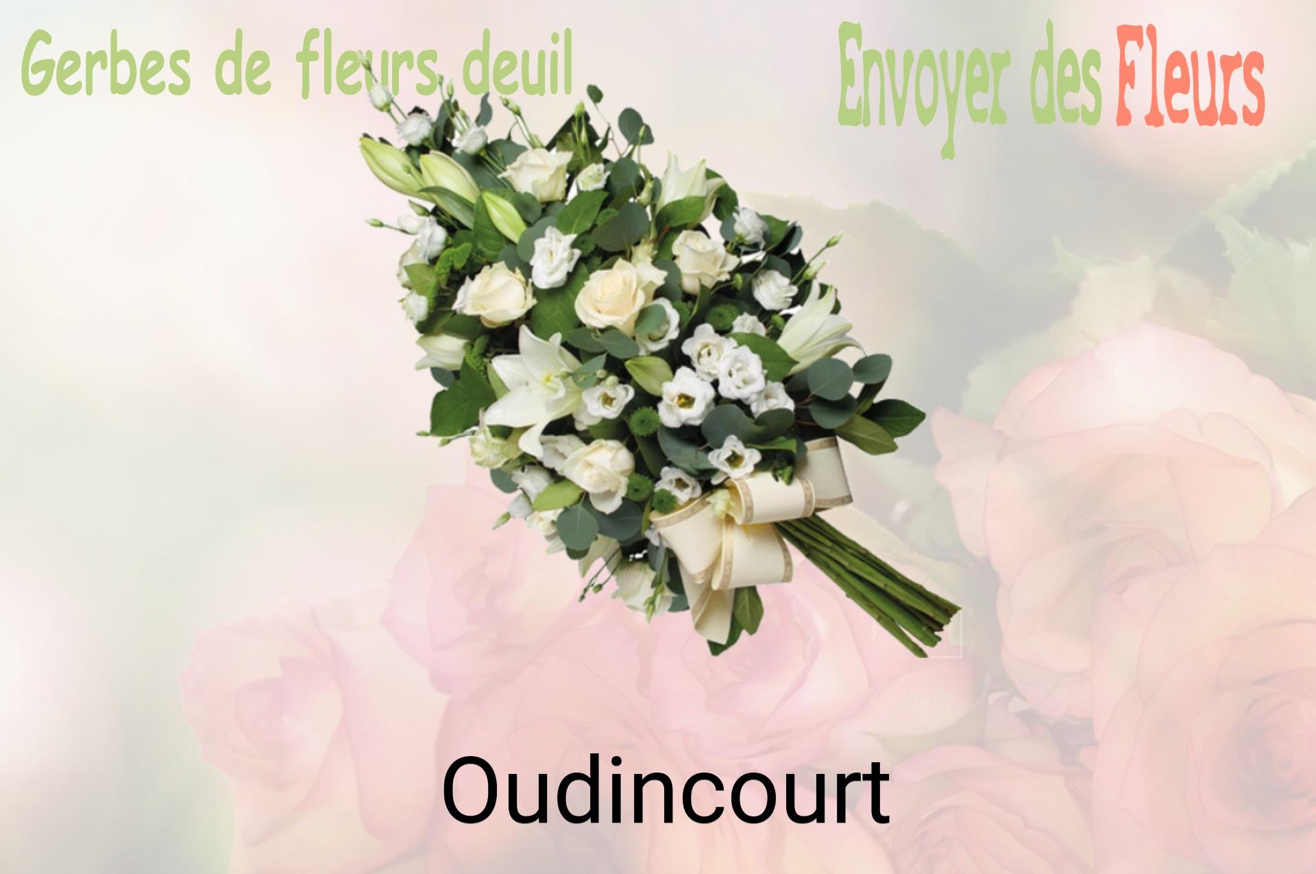 Gerbe de fleurs de deuil livrée à Oudincourt